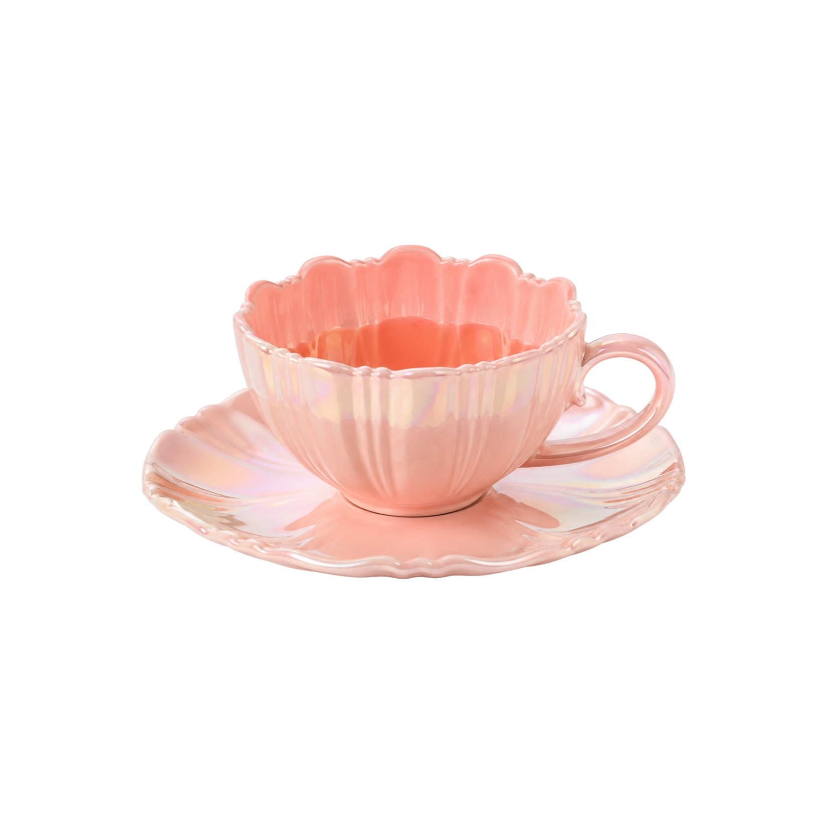 Xícara Pétalas com Pires Rosa