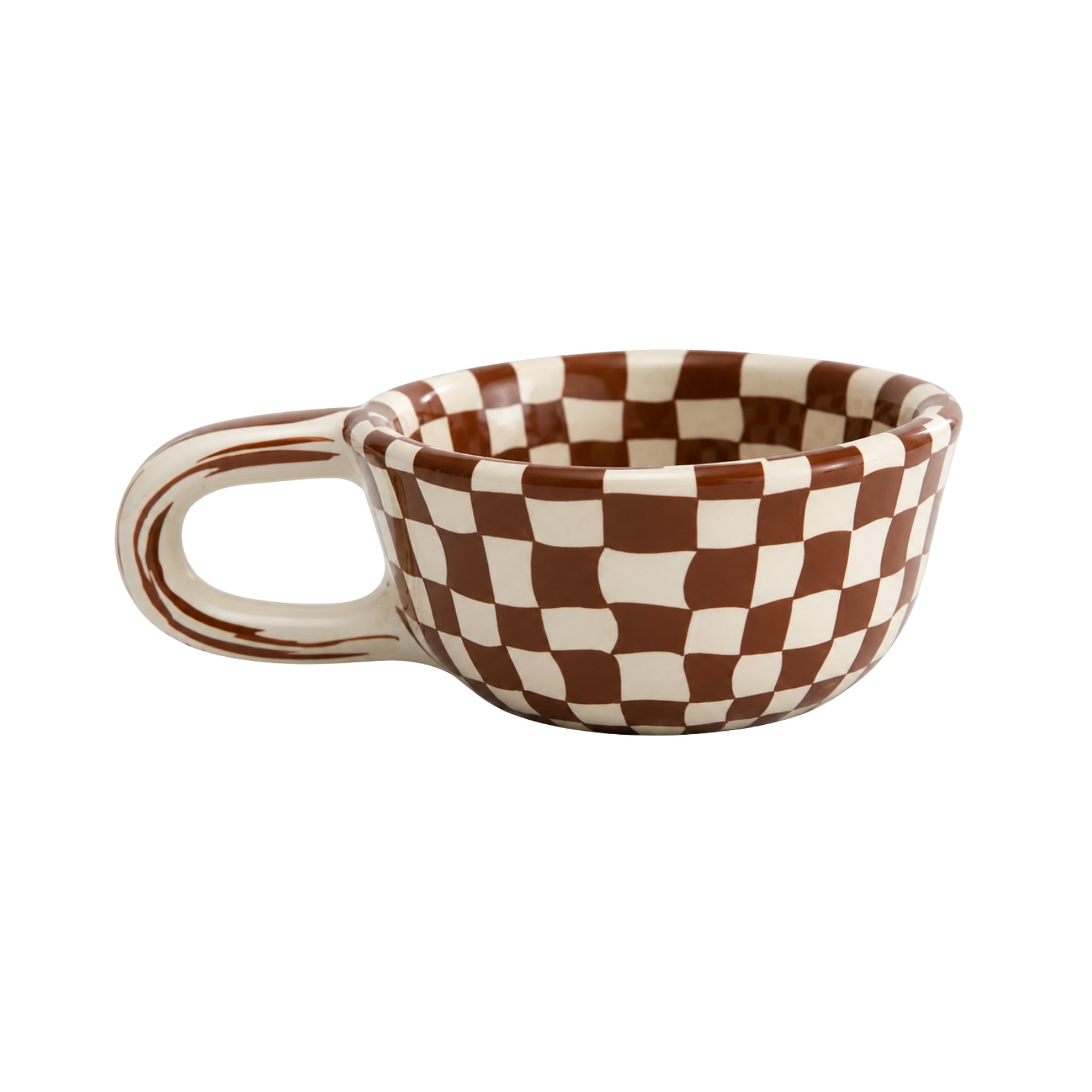 Caneca Artesanal Xadrez Quadriculada