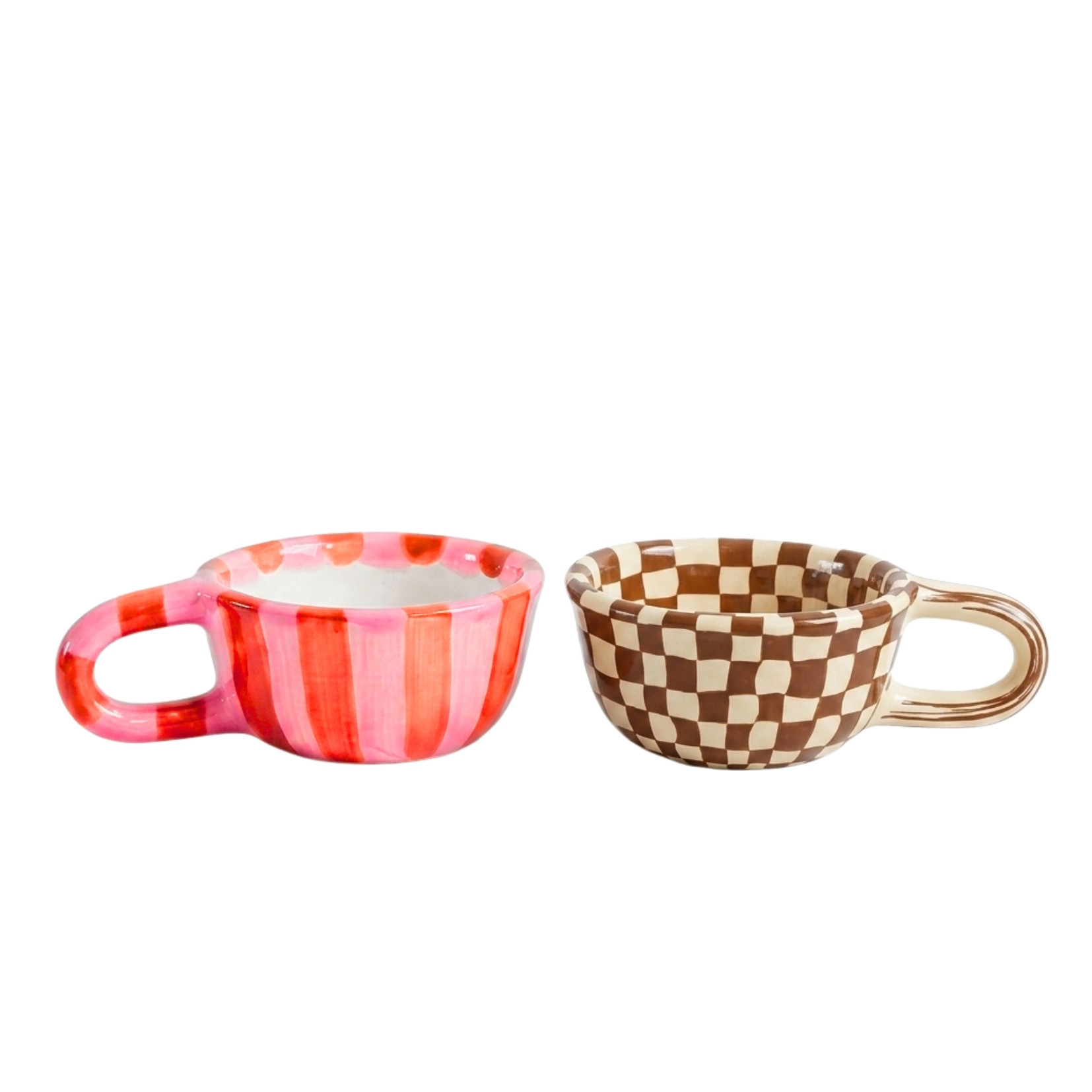 Dupla de Canecas Bowl Retro Estampadas