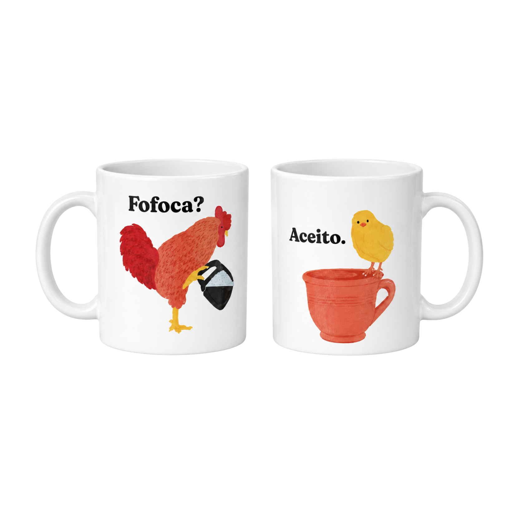 Caneca Frase "Fofoca? Aceito"