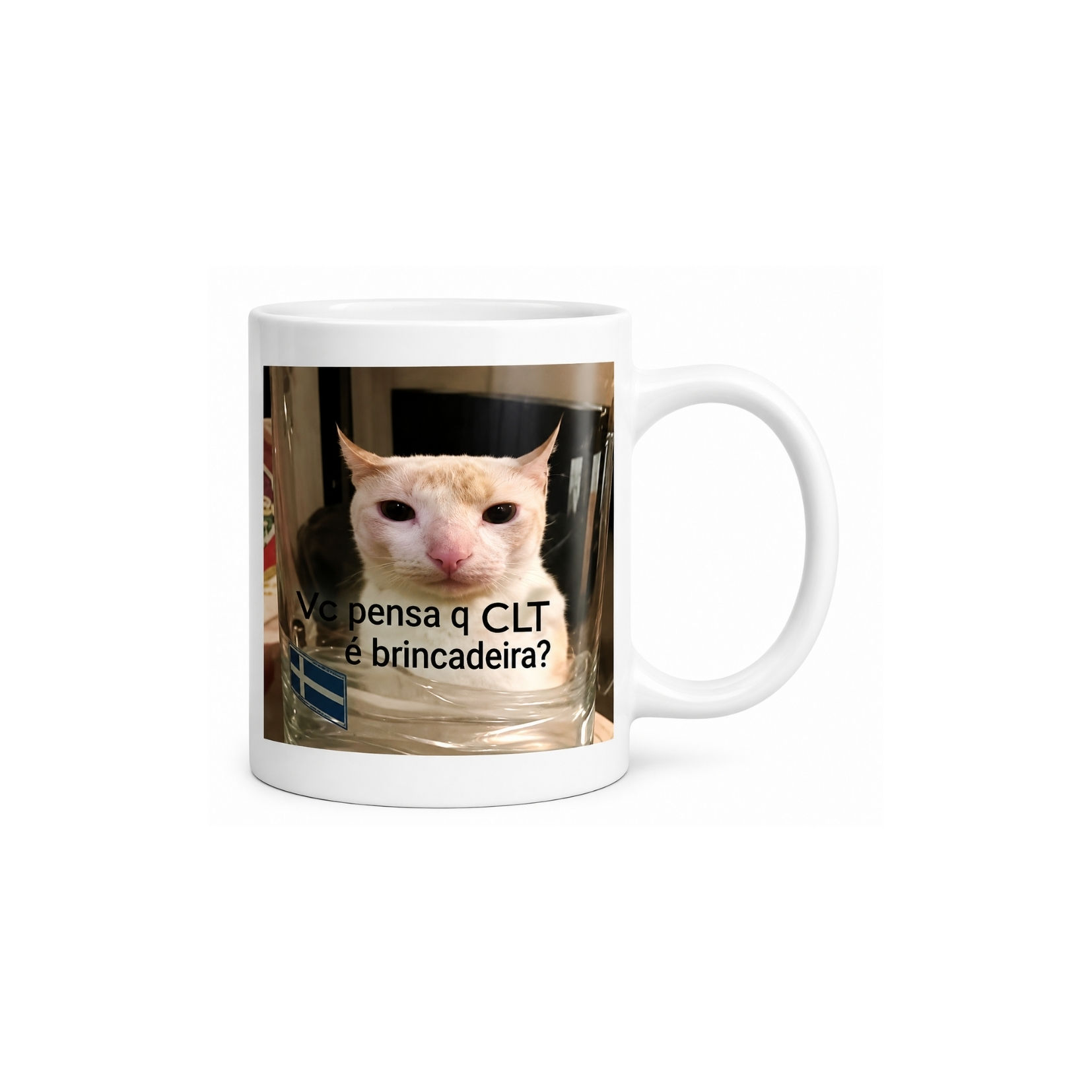 Caneca Meme "Vc pensa que CLT é brincadeira?"