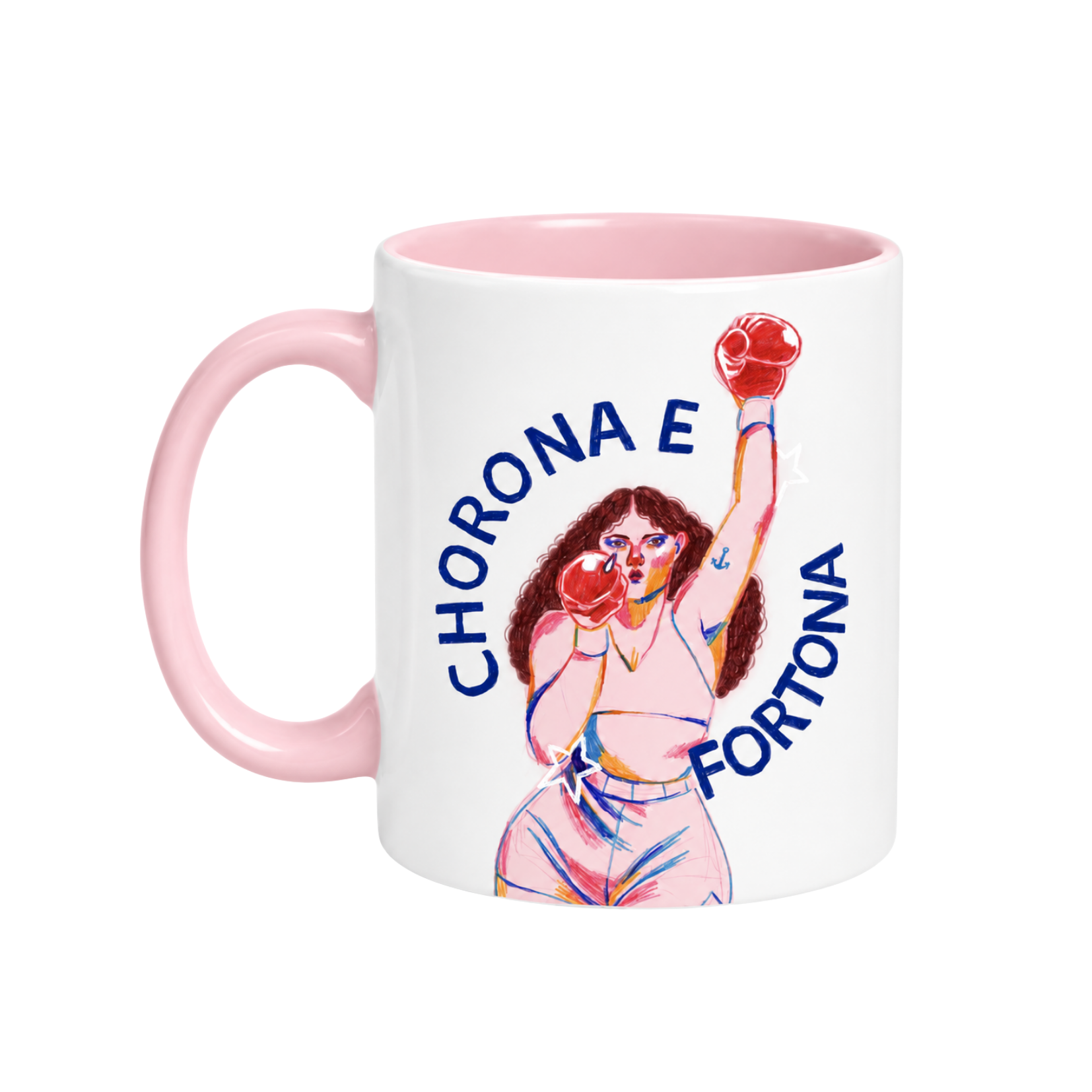Caneca Frase "Chorona e fortona"
