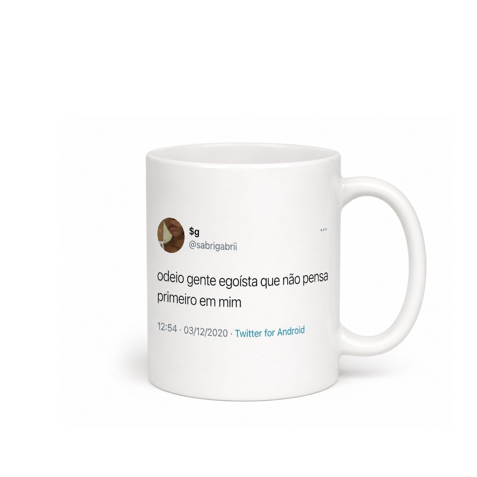 Caneca Meme "Odeio gente egoísta"