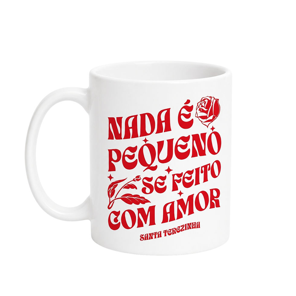 Miniatura: Caneca Frase "Nada é pequeno se for feito com amor"