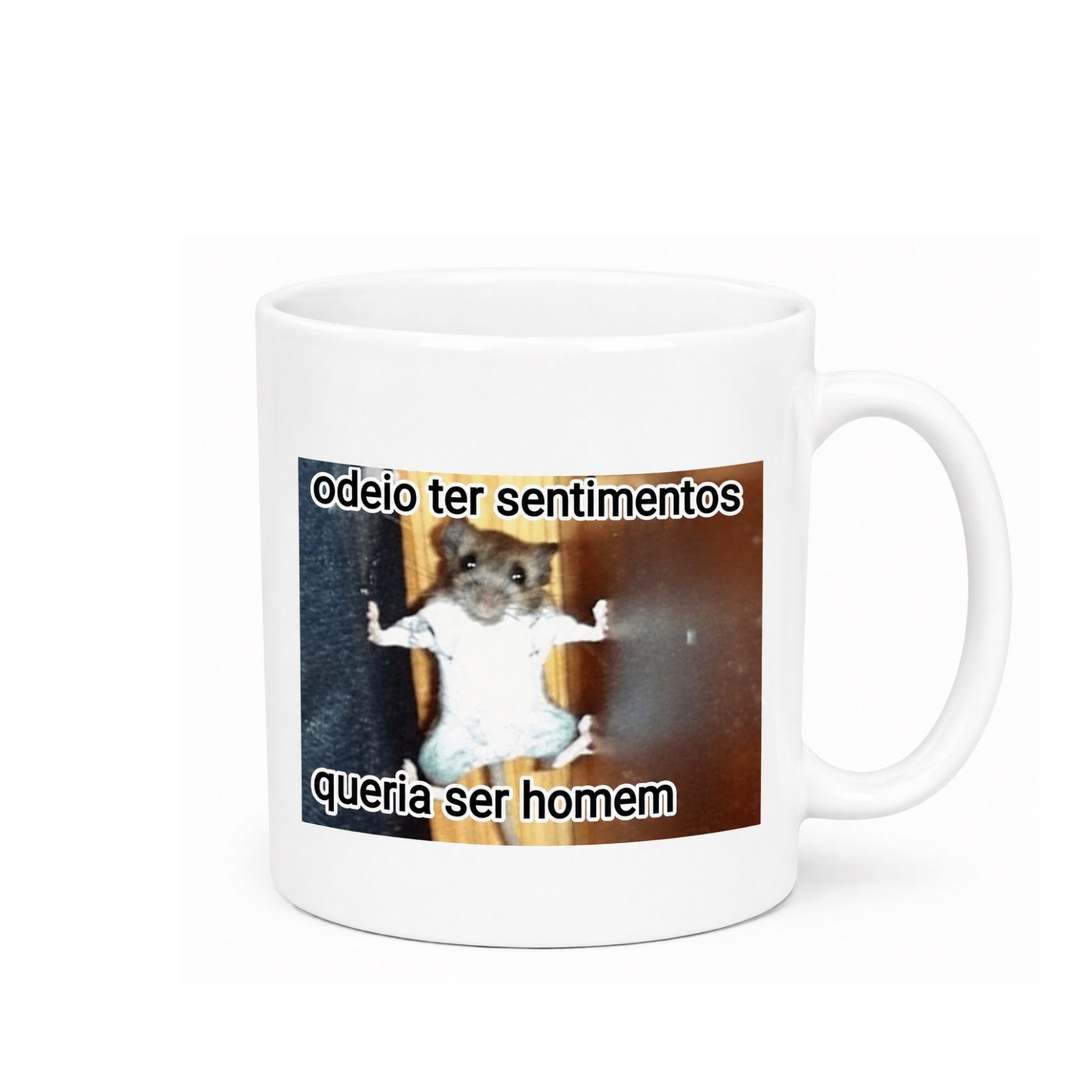 Caneca Meme "Odeio ter sentimentos..."