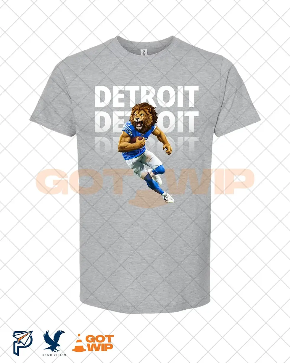Thumbnail: Fierce Football Lion PNG - Digital Download for T-Shirts, Stickers & More!