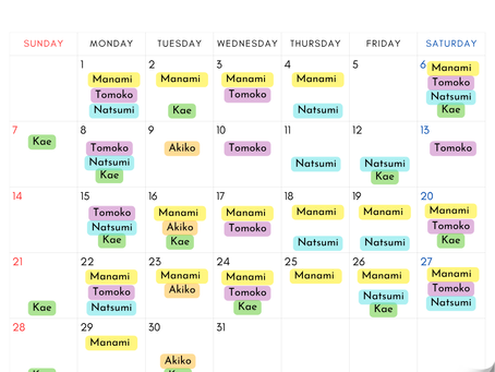 mana pilates studio12月レッスン予約開始