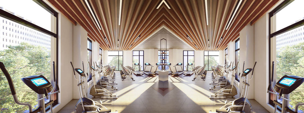 Gym at Le Sherbrooke Golden Square Mile Montreal