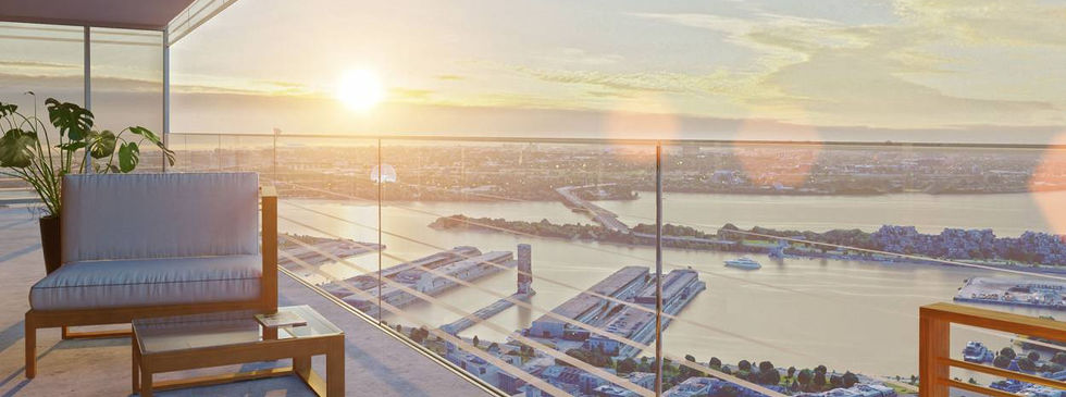 Terrace view at Victoria sur le Parc Old Port Montreal