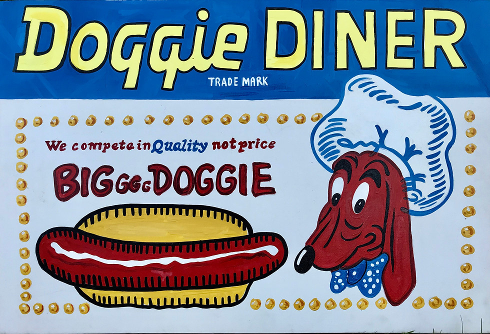 Thumbnail: Doggie Diner (oil on canvas)