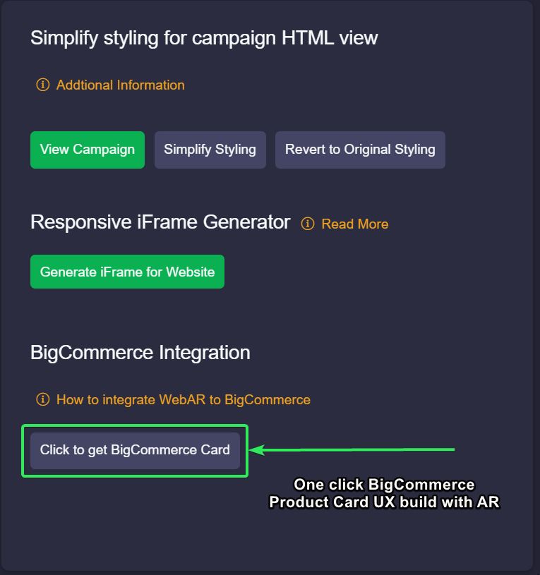 easy Bigcommerce integration