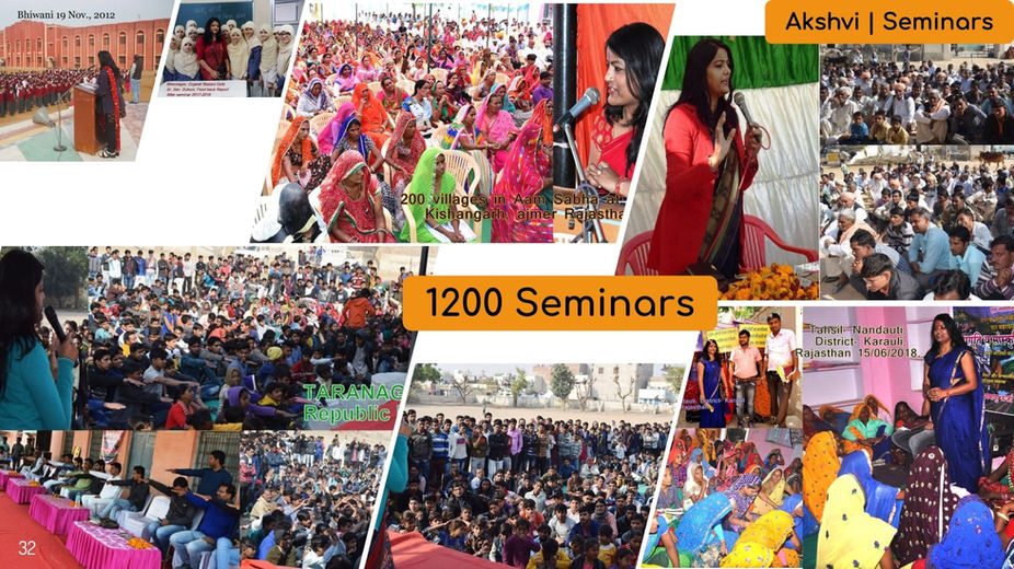 Vipra Goyal's mother, Dr. Neelam Goyal (Bharat kee Parmanu Saheli) organising seminars across India