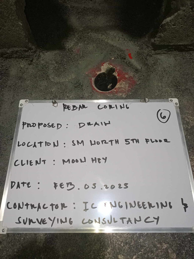 Rebar Coring – SM North 5th Floor