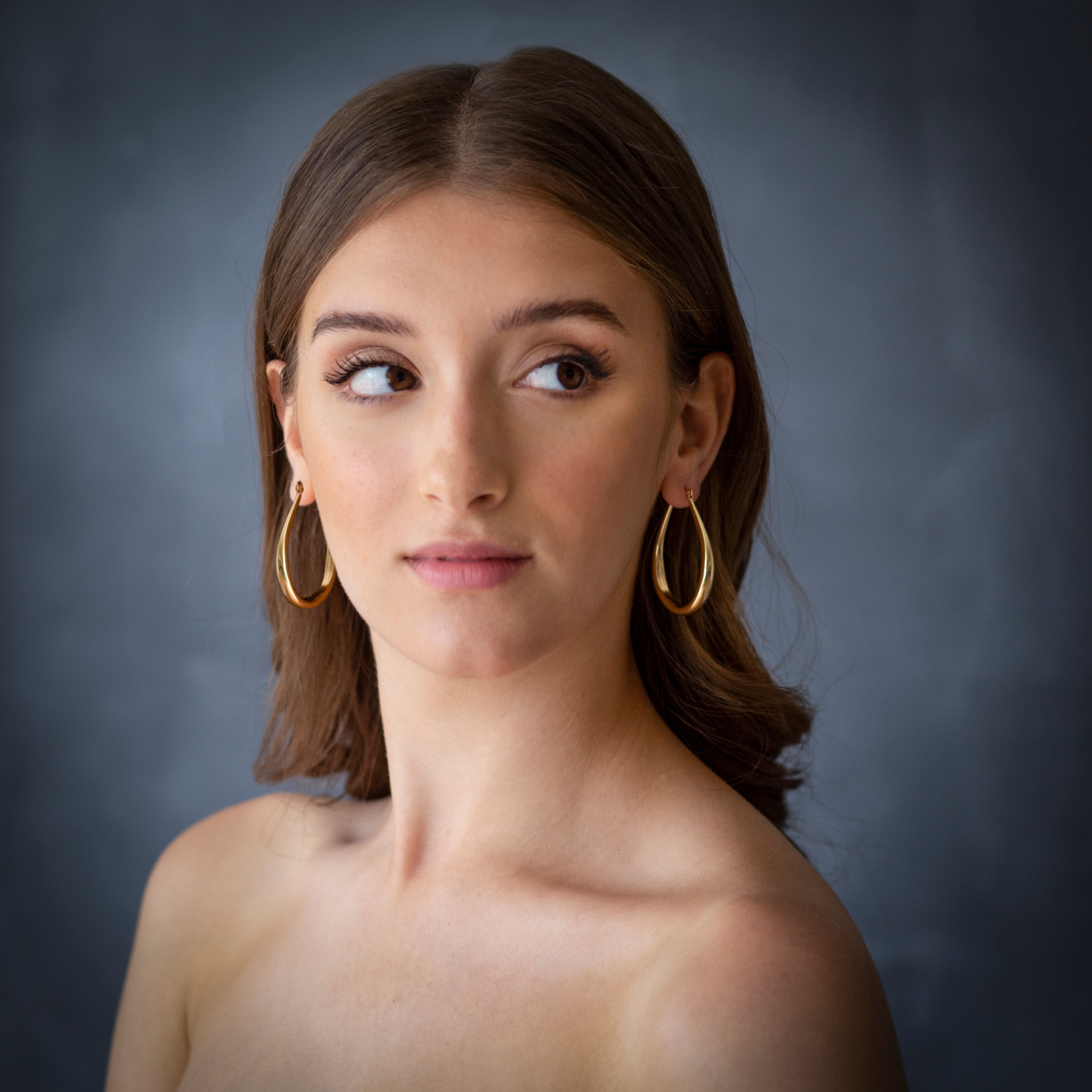 וינטז׳עגילי זהב גדולים, עגילי חישוק זהב, עגילים מזהב, עגילים מתנה, עגילי זהב ויטג׳, עגילי חישוק