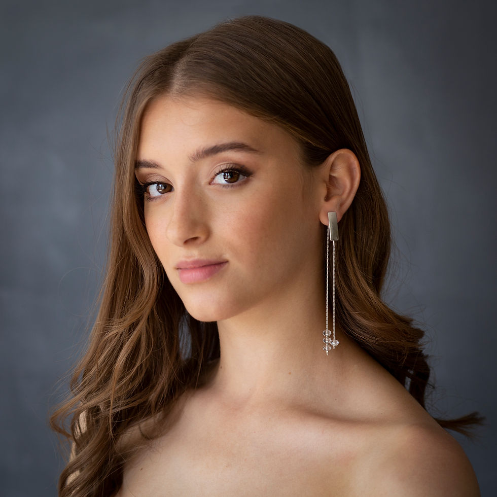 תמונה ממוזערת: עגילי ראנה - עגילים קריסטלים ארוכים