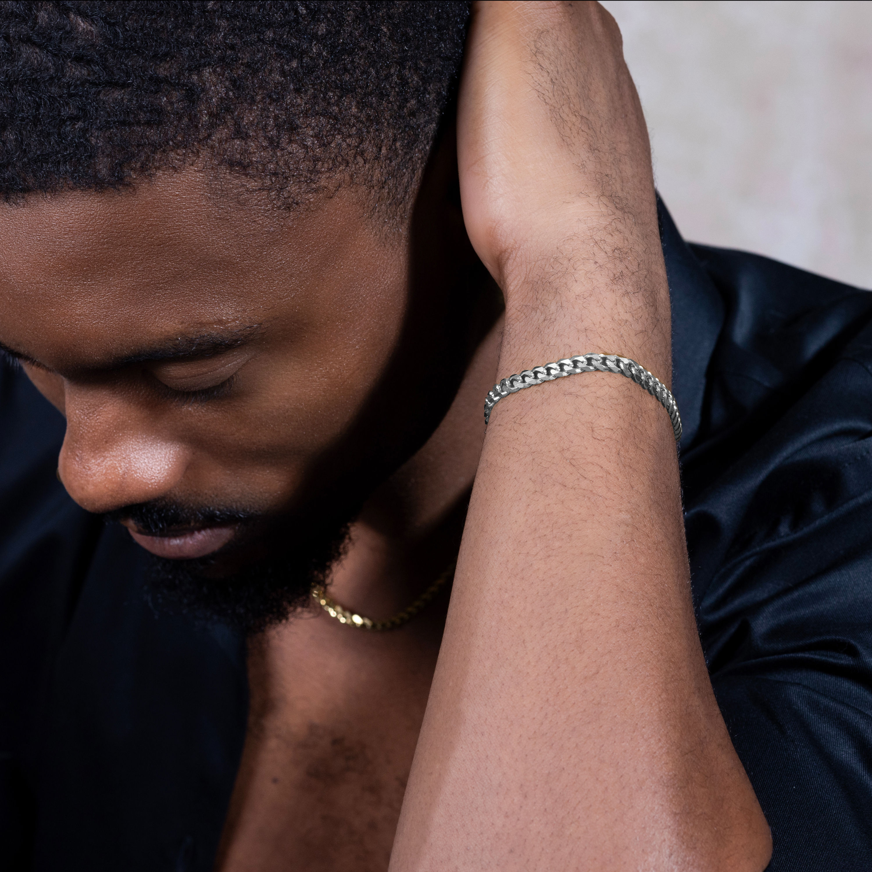 צמיד גורמט כסוף לגבר - אוריין