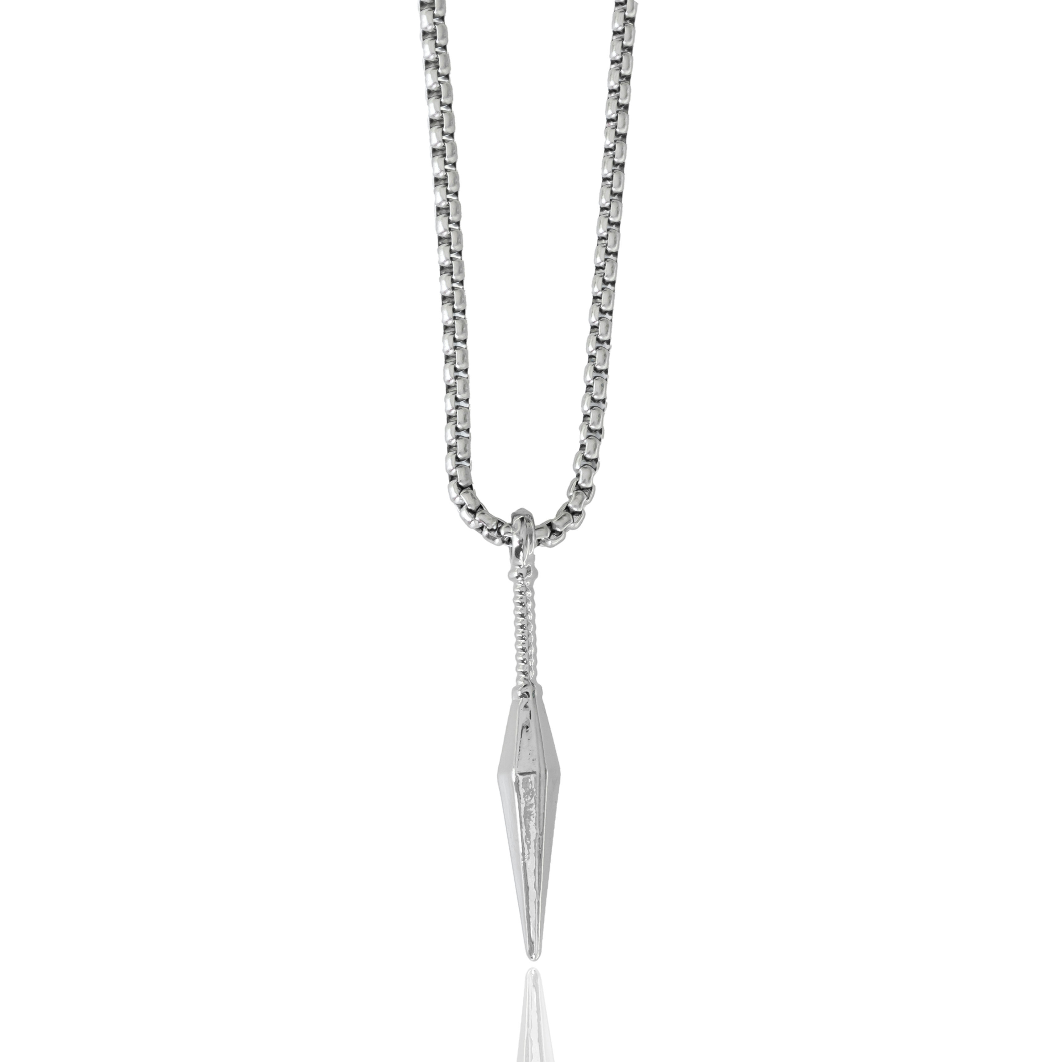 שרשרת ״רן״ ״ שרשרת כסופה ארוכה עם תליון אפריקאי | By Magoo