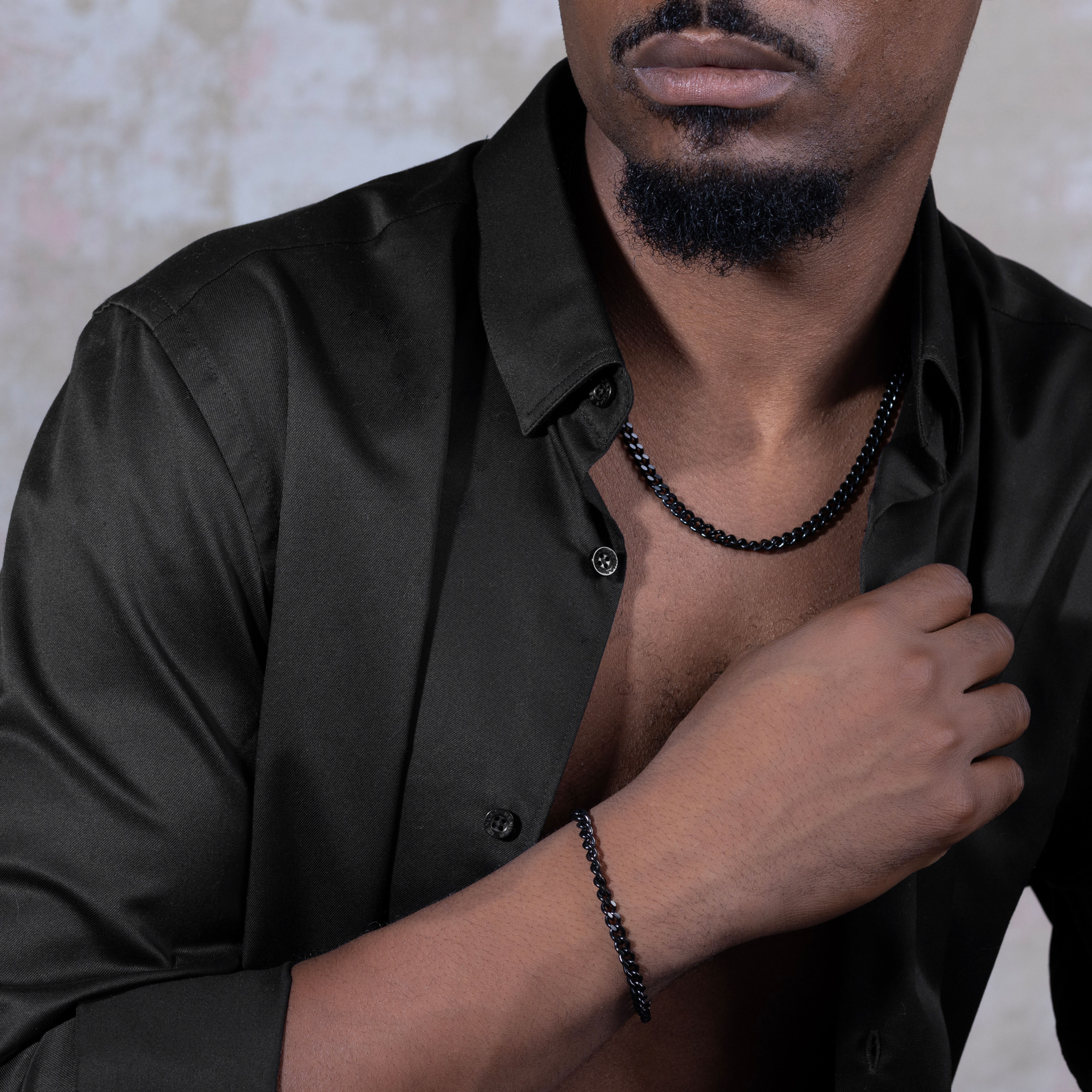 צמיד גורמט מתכת שחור לגבר - אוריין |Magoo