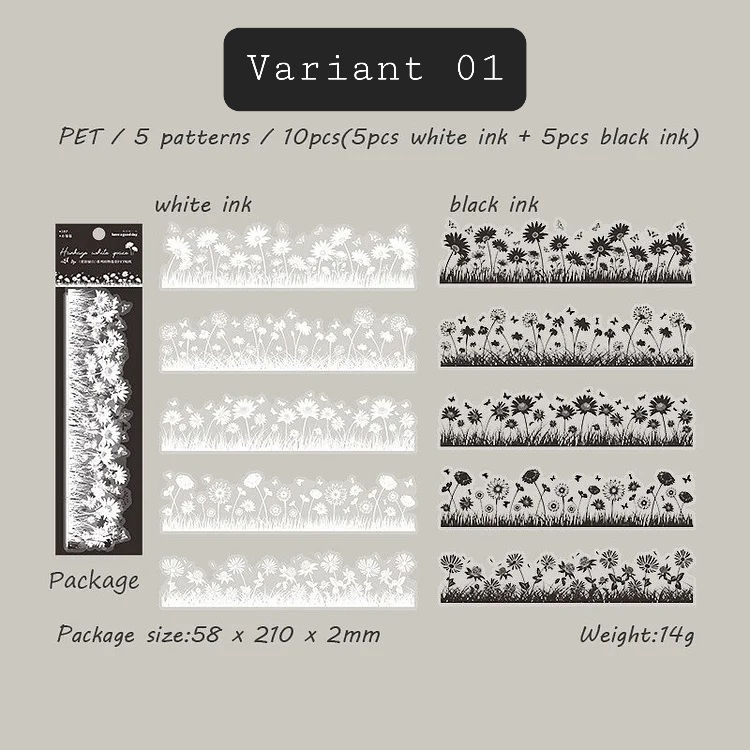 Thumbnail: 10 PCS SHADOW SERIES PLANT STICKER