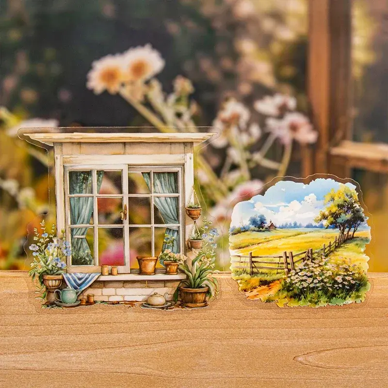 Thumbnail: 10 PCS FOUR SEASONS WINDOW SCENERY STICKERS
