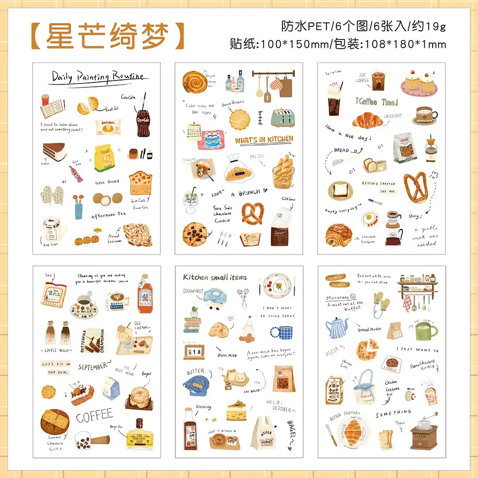 Thumbnail: 6 PCS LOVE LETTER COMIC SCROLL HANDBOOK STICKERS