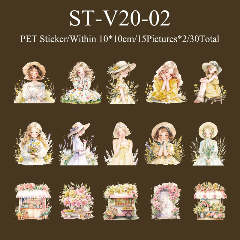 Thumbnail: 30 PCS VACATION SERIES CHARACTER STICKER