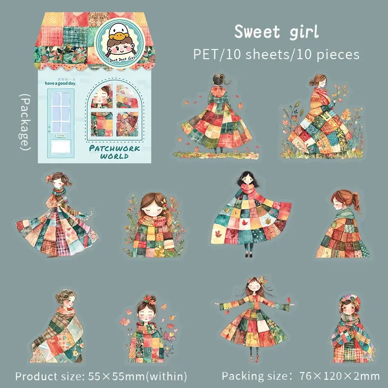 Thumbnail: 10 PCS PATCHWORK WORLD SERIES STICKER
