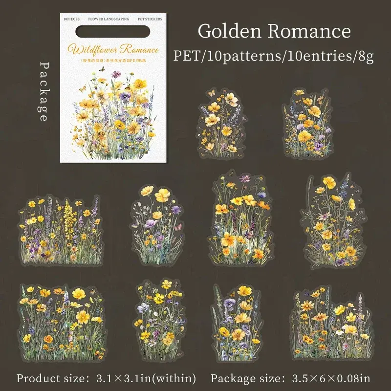Thumbnail: 10 PCS ROMANTIC SERIES OF WILDFLOWER STICKER