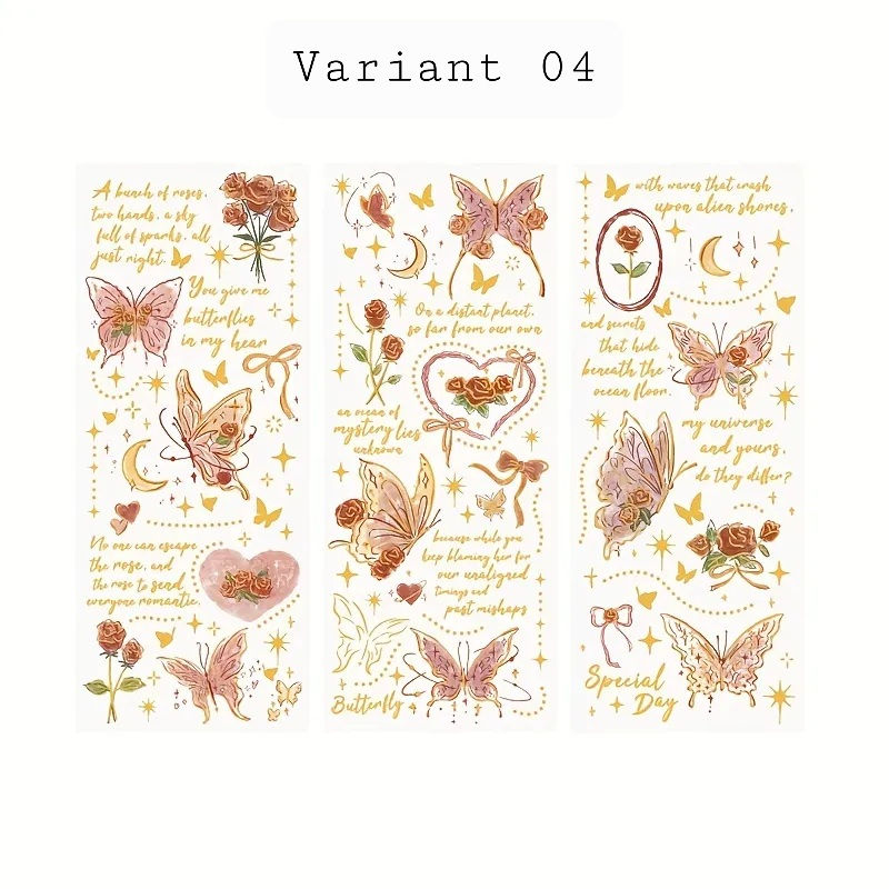 Thumbnail: 3 PCS ROMANTIC SERIES LASER STICKER SHEET