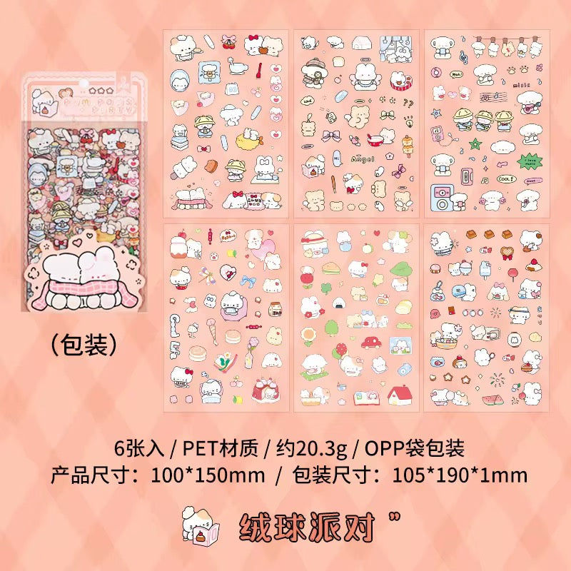 Thumbnail: 6 SHEETS KOREAN CARTOONS SERIES STICKERS