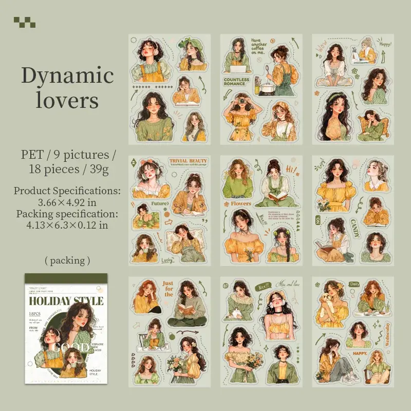 Thumbnail: 18 PCS HOLIDAY STYLE SERIES CHARACTER STICKERS