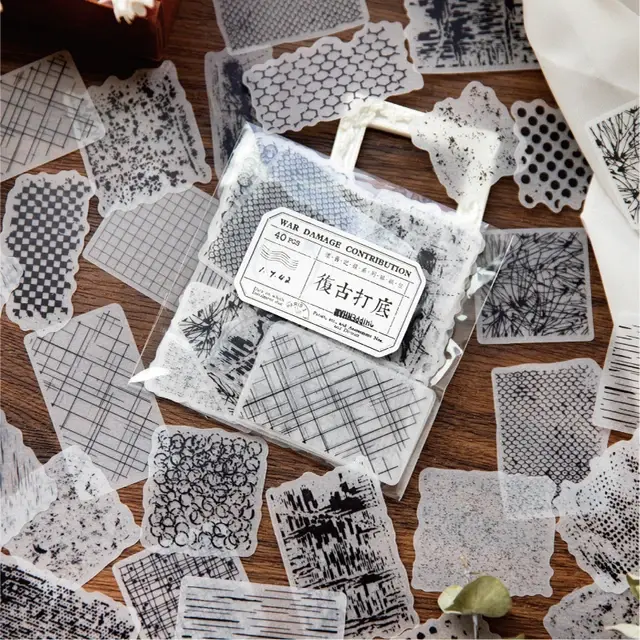 Thumbnail: 40 PCS RETRO SERIES STICKERS