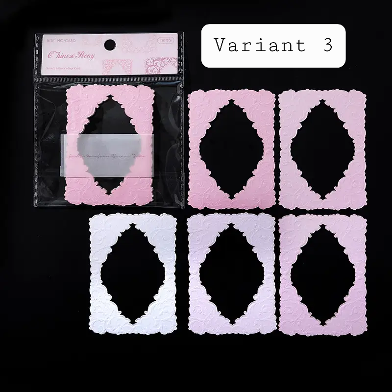 Thumbnail: 10 PIECES HOLLOW OUT COLLAGE CARD