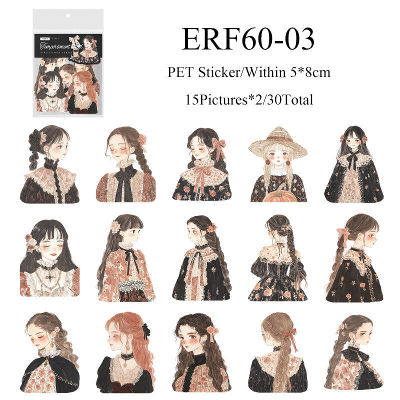 Thumbnail: 30 PCS GIRLS DIARY SERIES PET STICKER