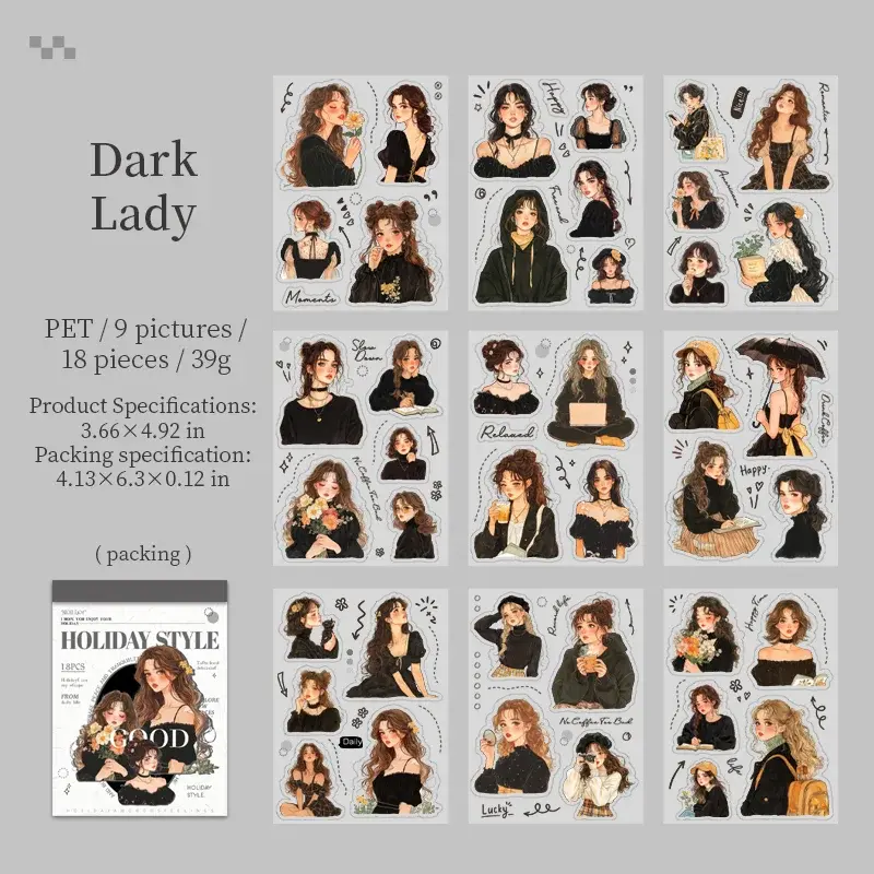 Thumbnail: 18 PCS HOLIDAY STYLE SERIES CHARACTER STICKERS