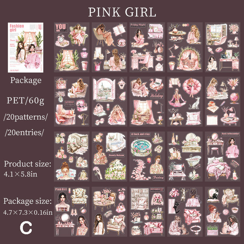Thumbnail: 20 PCS CHARACTER GIRL SERIES STICKER BOOK