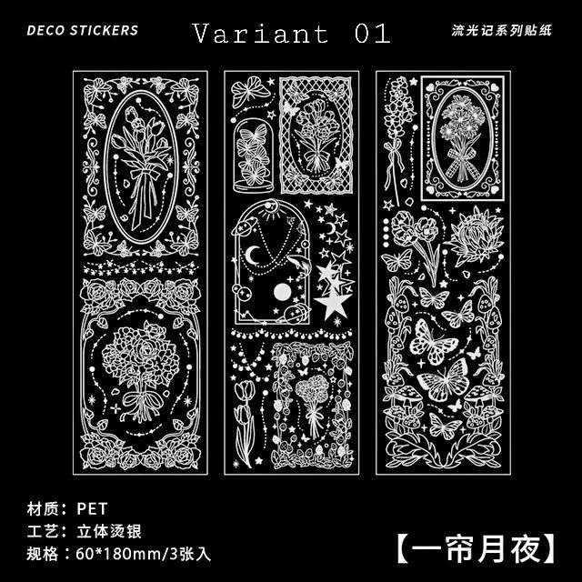 Thumbnail: 3 PIECES BRONZING STICKER SHEETS
