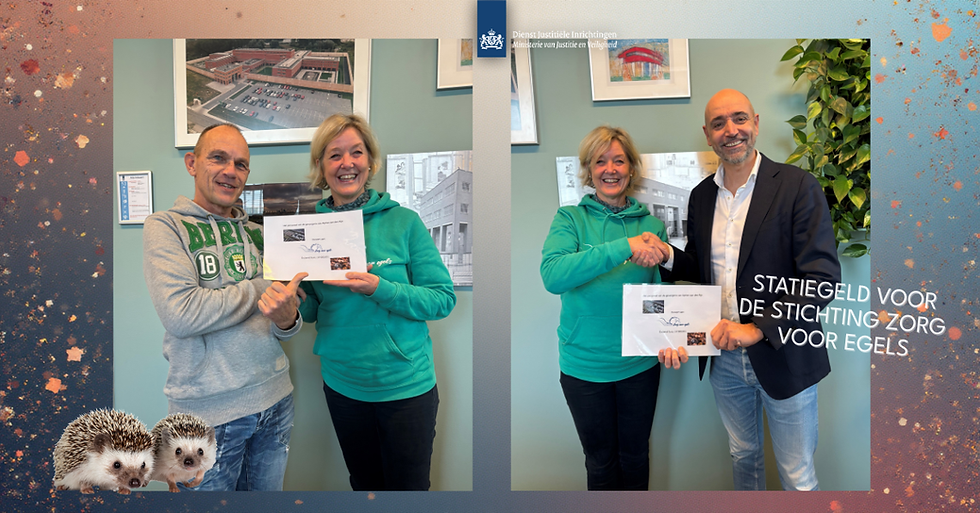 Een mooie donatie van € 1.000 van het personeel van de PI in Alphen aan den Rijn