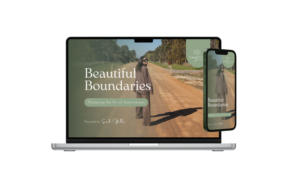 In My Mind Psychology online course titled Beautiful Boundaries by psychologist Sarah Wills.