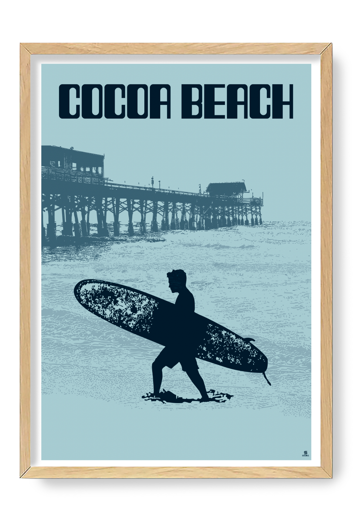 Cocoa Beach Florida I Surfer and pier