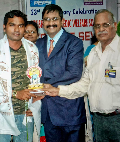 Facilitation to Shri DUVVI NARENDRA our ardent supporter and the present Treasurer.