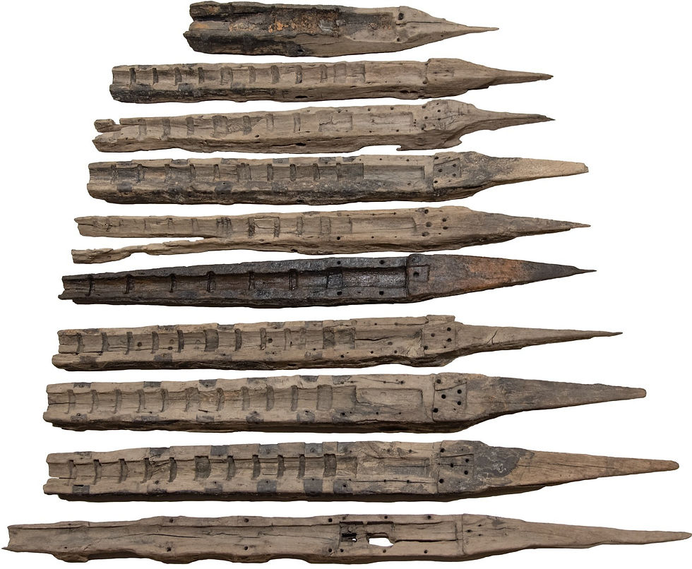 עשר מצעי התותחים של גריבסהונדן נמצאו בין השנים 2002–2021; האחת עשרה נמצאה בשנת 2022 ועוברת כעת שימור / Image: B. Foley