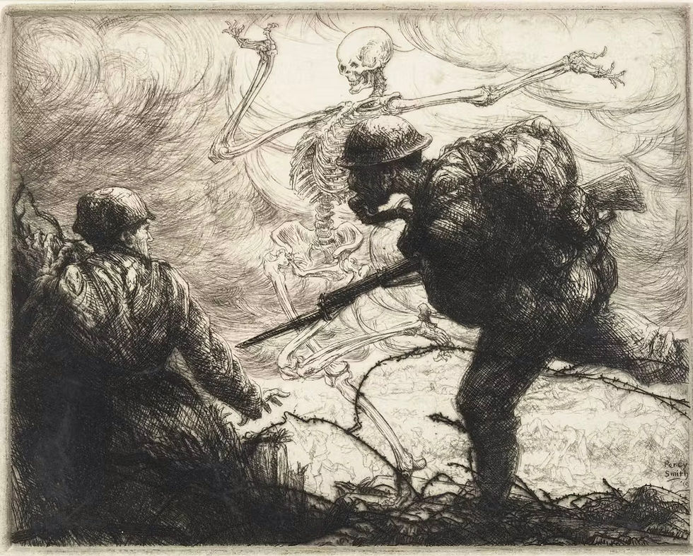 Percy John Delf Smith, Death Intoxicated, 1919 / מוות שיכור