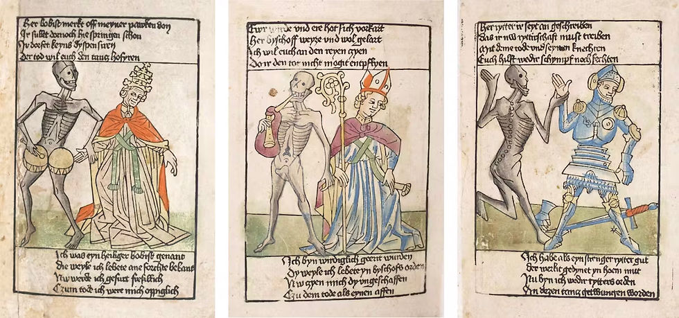 תמונות של ריקוד המוות / 1458–1455 Universitätsbibliothek Heidelberg