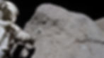 האריסון שמיט אוסף דגימות על הירח / NASA/JSC/ASU