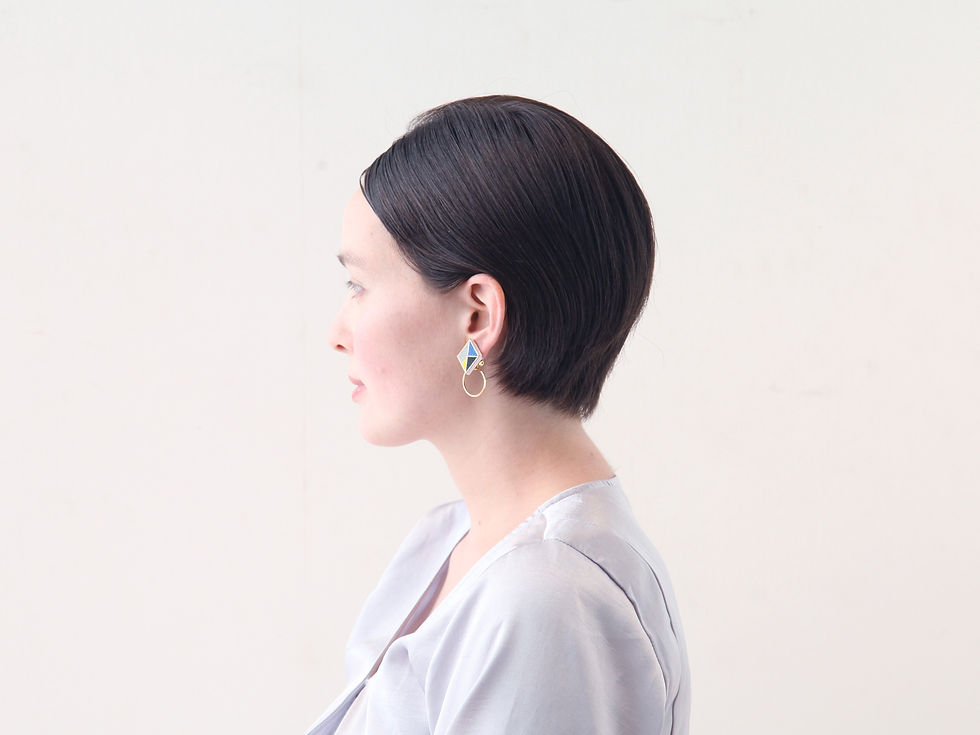 Thumbnail: Square Hoop＜Blue×Black＞