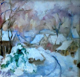 Snow is Glistnen', Patricia Corbett, Oil