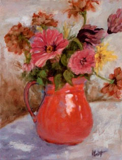 The Red Pitcher, Patricia Corbett, Oil, 