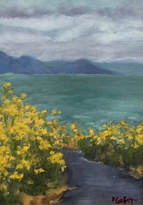 Flores Amarillos, Patricia Corbett, Oil,