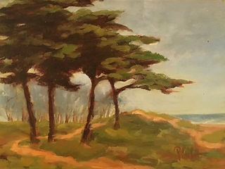 Pines On The Bay, Patricia Corbett, Oil,
